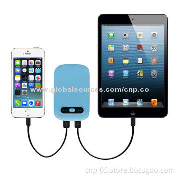 6,600mAh Fashionable Power Banks with Dual-USB and Long Standby Time, Various Colors Available